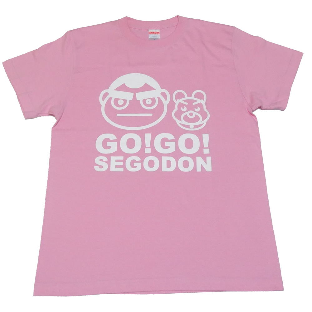 【GO!GO! SEGODON】 西郷どん & つん Tシャツ おごじょピンク 【西郷どん・ゆるキャラ・グッズ】
