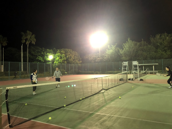 2018.040.09 初級修行 のぎむらさん初参加! 週末修行 鹿児島テニスサークル in 緑地テニスコート