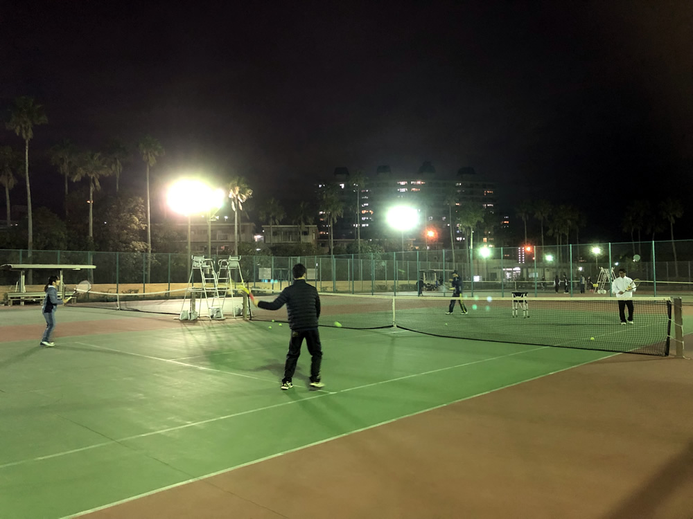 2019.01.29 月曜日 初級 in 緑地テニスコート 鹿児島テニスサークル 週末修行