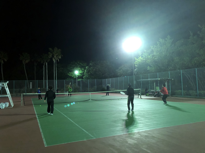 2019.02.04 月曜日 初級 in 緑地テニスコート つじさん初参加！ 鹿児島 テニスサークル 週末修行