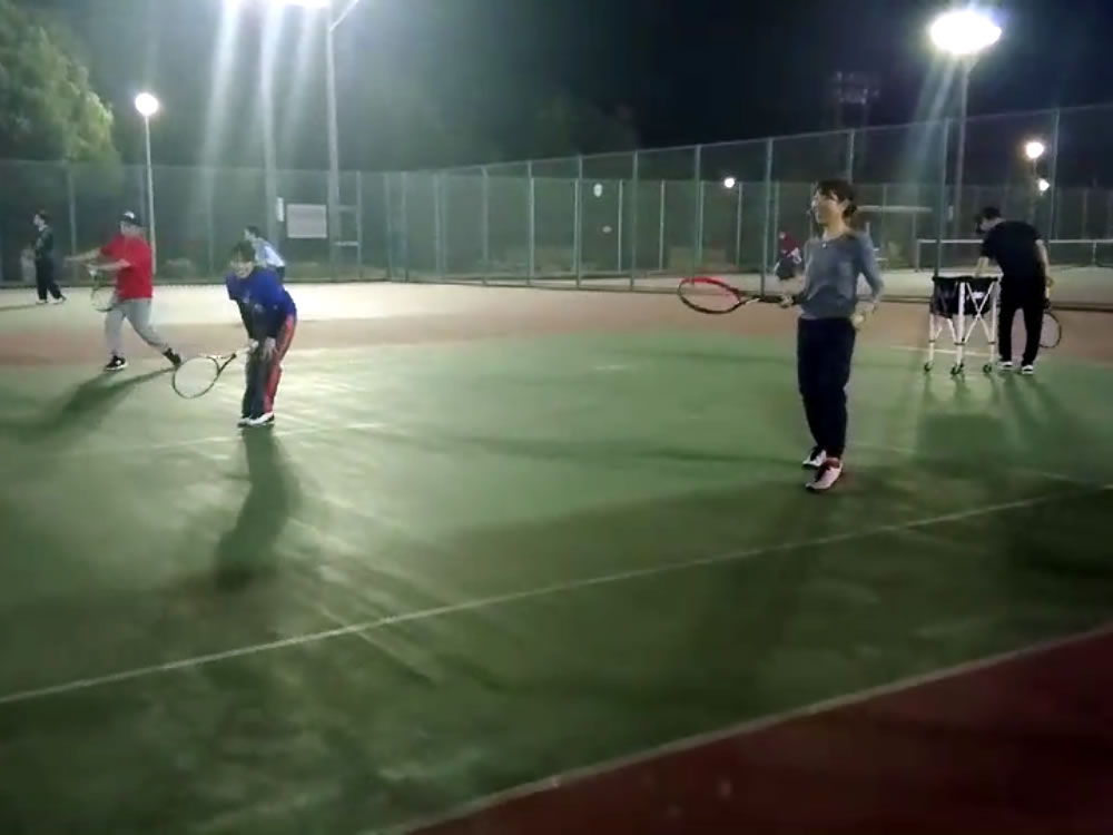 2019.02.25 月曜日 初級 まゆこさん初参加！　鹿児島テニスサークル 週末修行