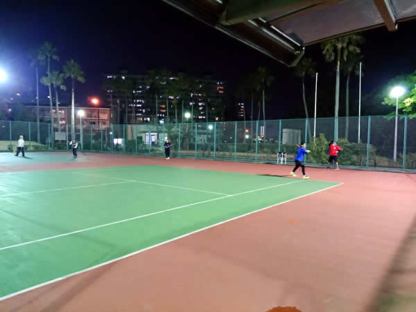 2018.02.21 水曜日 週末修行 in 緑地テニスコート