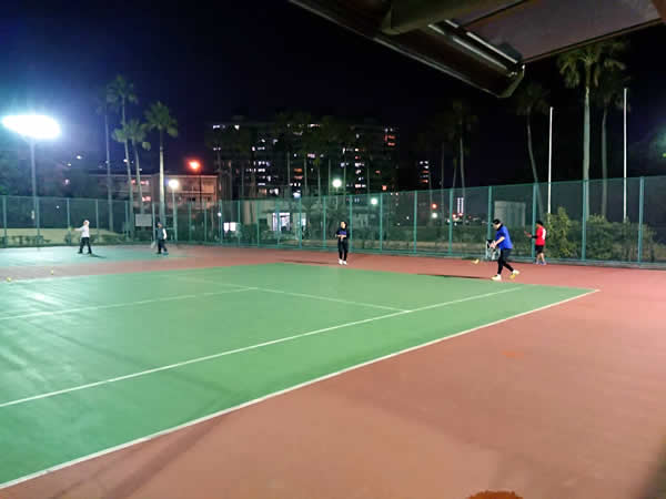 2018.02.21 水曜日 週末修行 in 緑地テニスコート