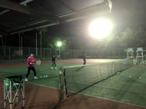 2018.12.07 金曜日 みん球 左利きのあやちゃん初参加！in 緑地テニスコート 鹿児島テニスサークル 週末修行