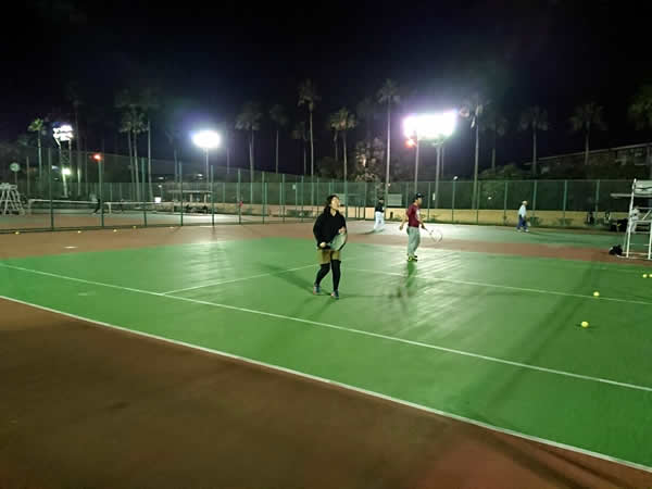 2018.02.21 水曜日 週末修行 in 緑地テニスコート