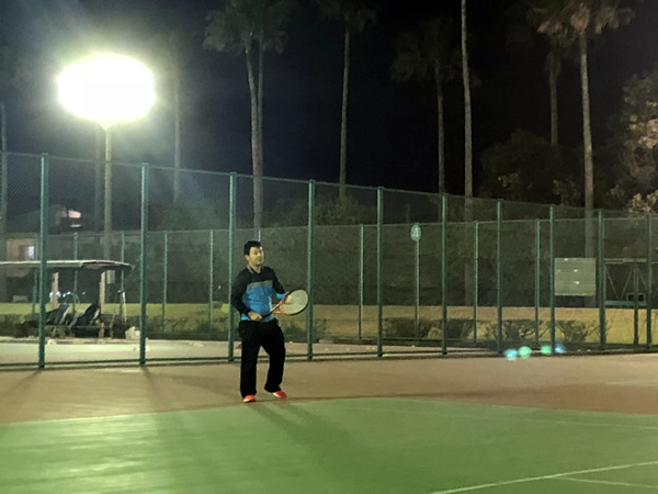 2018.03.26 月曜日 in 緑地テニスコート プロエース中島君初参加！週末修行 鹿児島テニスサークル?