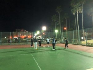 2019.03.18 月曜日 初級 もちたろうくんの旅立ち！ 岩坪さん初参加！鹿児島テニスサークル 週末修行 WBT