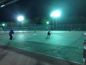 2019.03.18 月曜日 初級 もちたろうくんの旅立ち！ 岩坪さん初参加！鹿児島テニスサークル 週末修行 WBT