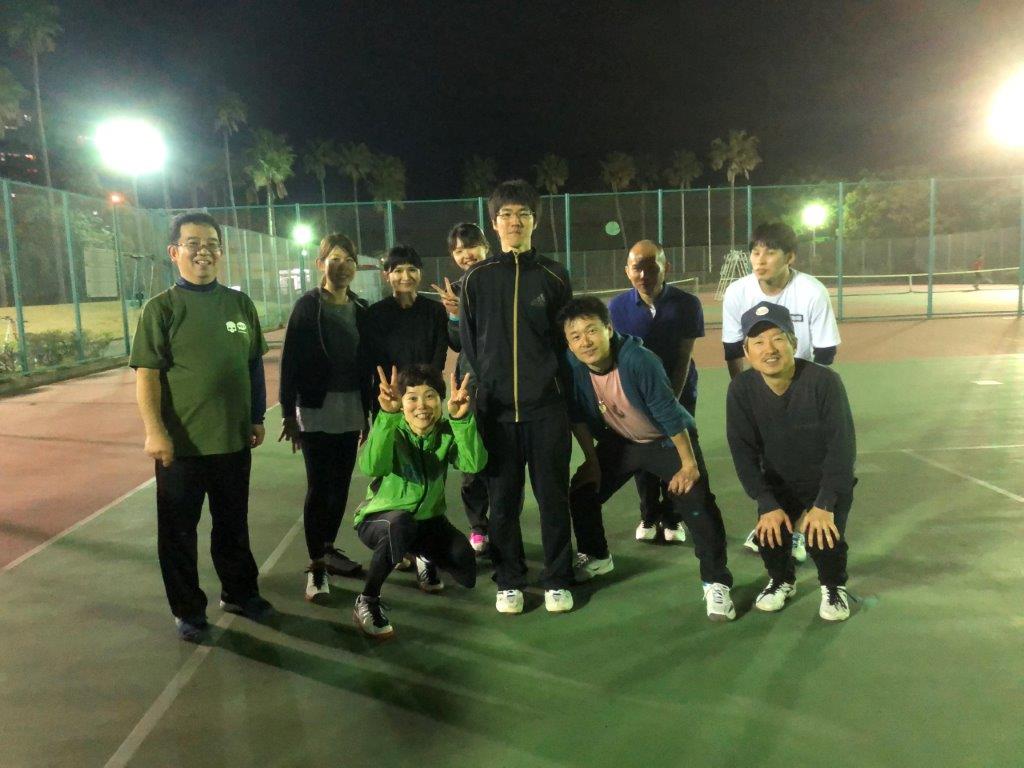 2019.03.18 月曜日 初級 もちたろうくんの旅立ち！ 岩坪さん初参加！鹿児島テニスサークル 週末修行 WBT