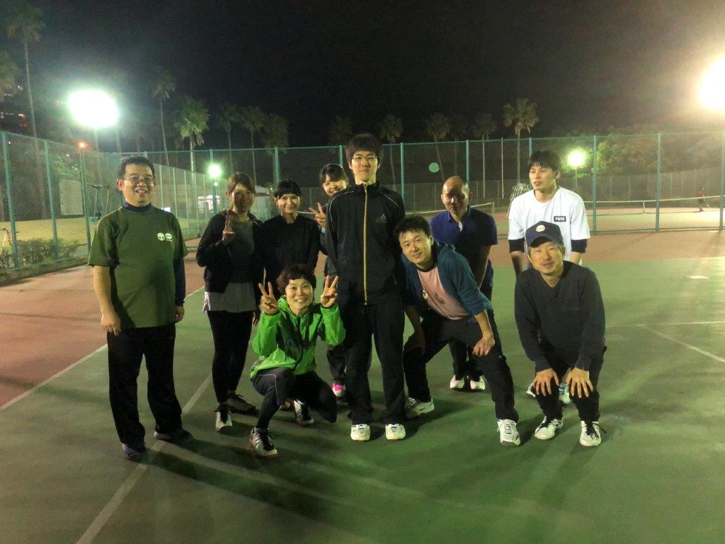 2019.03.18 月曜日 初級 もちたろうくんの旅立ち！ 岩坪さん初参加！鹿児島テニスサークル 週末修行 WBT