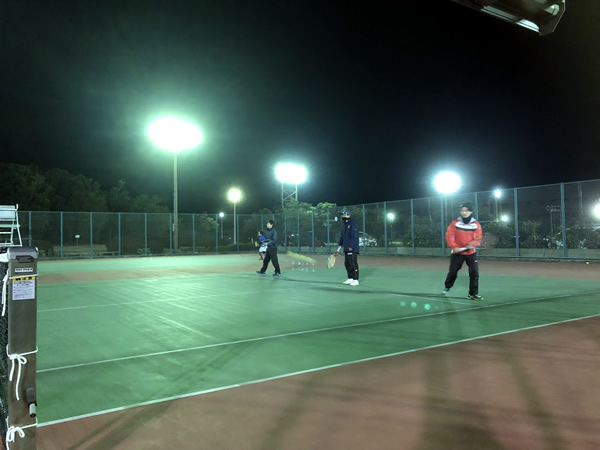 鹿児島テニスサークル?週末修行 2018.01.27 たもつさん初参加！